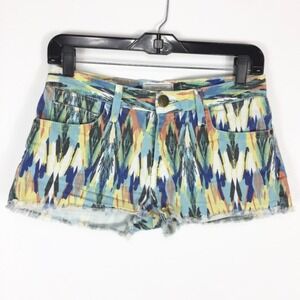 Current Elliott Jean Shorts 24 The boyfriend short Multi Color Arrow Cutoff Fray